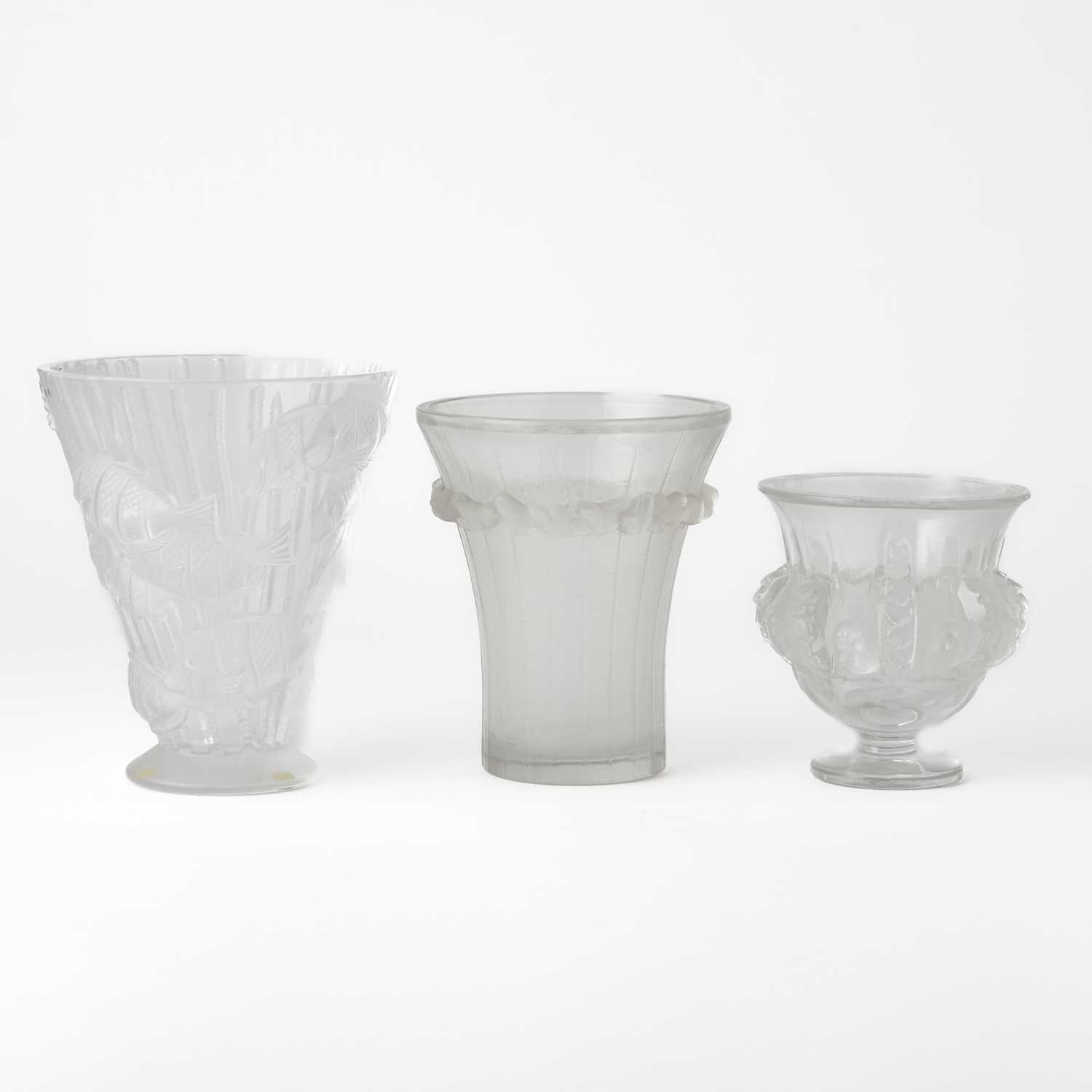 Lot 88 - Two Lalique Molded Glass Vases
