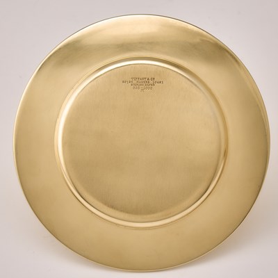 Lot 41 - Set of Twelve Tiffany & Co. Sterling Silver-Gilt Bread Plates