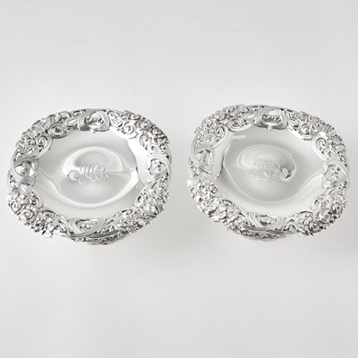 Lot 37 - Pair of American Art Nouveau Sterling Silver Tazzas