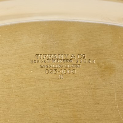 Lot 39 - Pair of Tiffany & Co. Sterling Silver Dishes and a Tiffany & Co. Sterling Silver Gilt Bread Tray