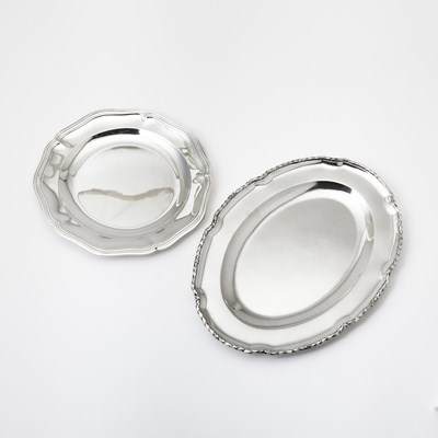 Lot 80 - French Silver Charger and Continental Silver Platter