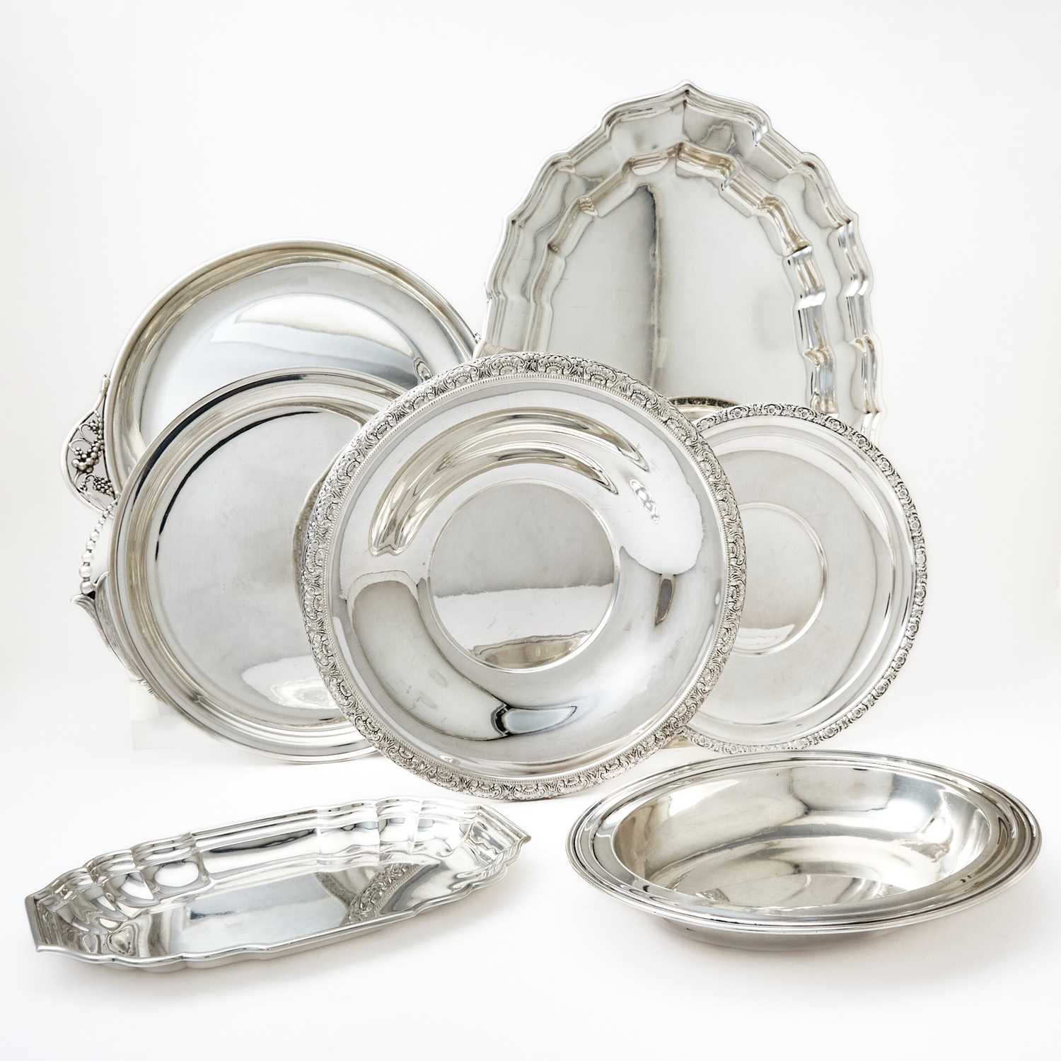 Lot 82 - Group of American Sterling Silver Trays and Dishes