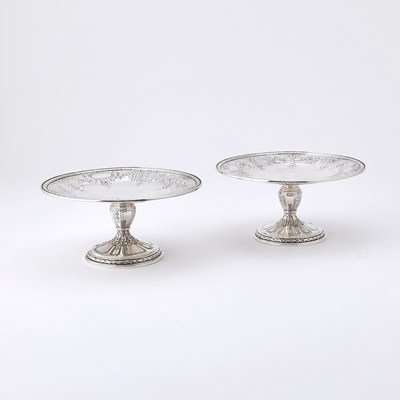 Lot 168 - Pair of Gorham Sterling Silver Tazzas