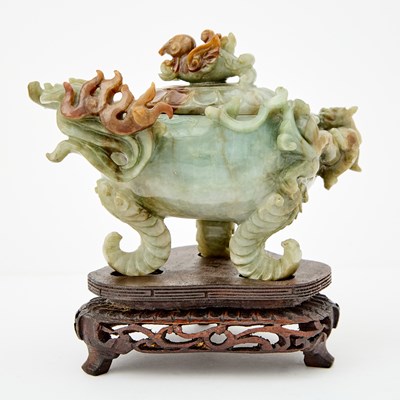 Lot 206 - Chinese Jade Censer and Cover