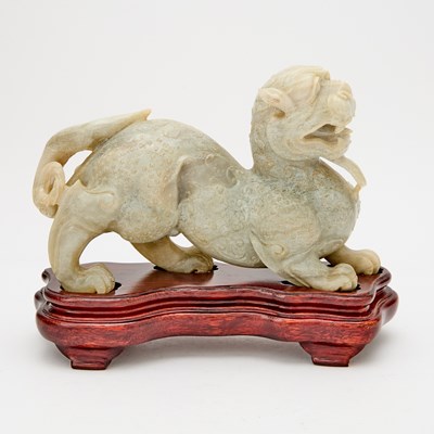 Lot 146 - Chinese Archaistic Jade Carving of a Beast