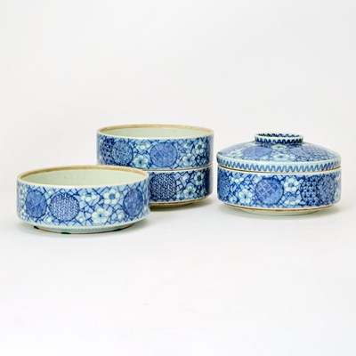 Lot 53 - Japanese Blue and White Porcelain Stacking Box