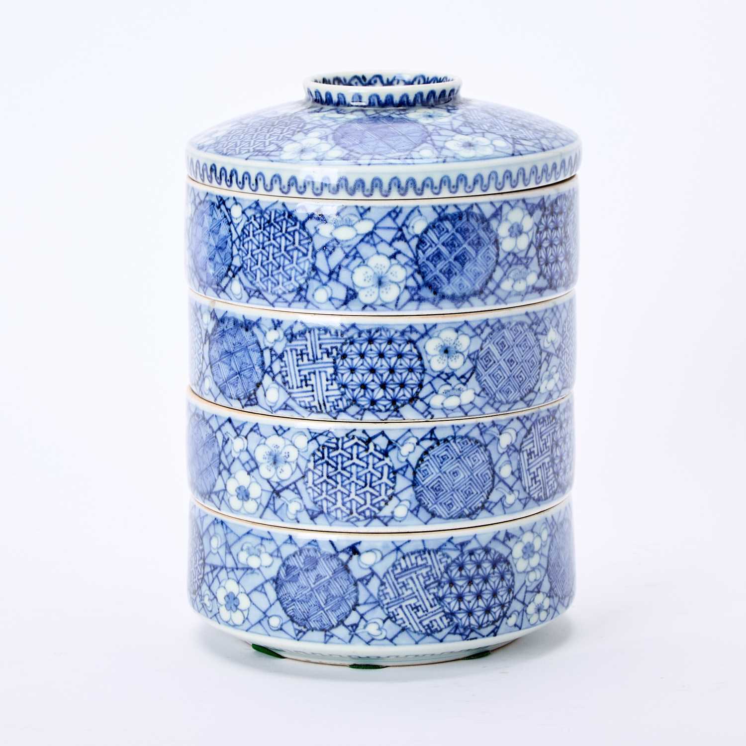 Lot 53 - Japanese Blue and White Porcelain Stacking Box