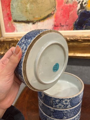 Lot 53 - Japanese Blue and White Porcelain Stacking Box