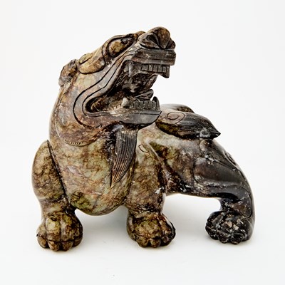 Lot 98 - Chinese Jade Carving of a Mythical Beast