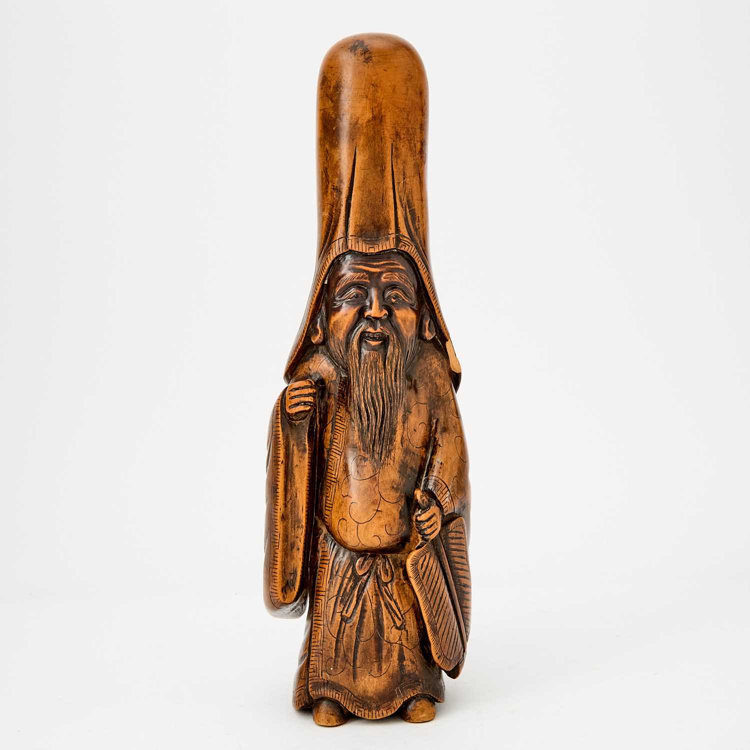 Lot 55 - Japanese Carved Wood Figure