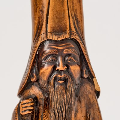 Lot 55 - Japanese Carved Wood Figure