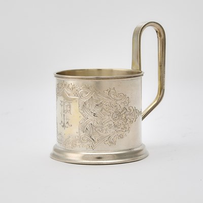 Lot 154 - Russian Parcel-Gilt Silver Tea Glass Holder