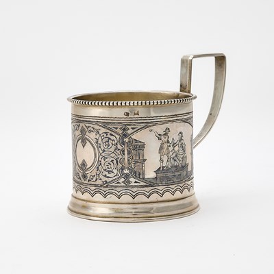 Lot 152 - Russian Silver and Niello Tea Glass Holder