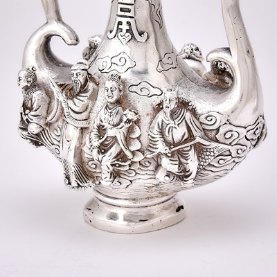 Lot 36 - Group of Asian Low Grade Silver Table Articles