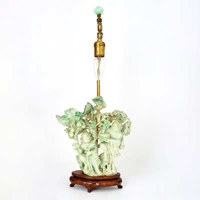 Lot 4 - A Chinese Jadeite Carving of Hehe Erxian