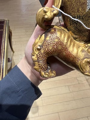 Lot 48 - Pair of Japanese Satsuma Earthenware Figural Vases