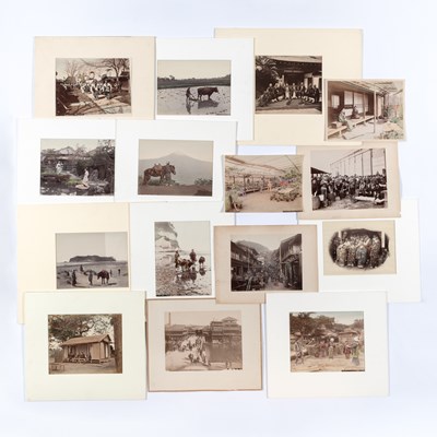 Lot 246 - A Group of Japanese Albumen Prints Showing Figural Scenes of Japanese Life