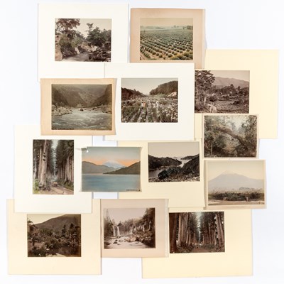 Lot 247 - A Group of Japanese Albumen Prints Showing Scenes of Natural Beauty