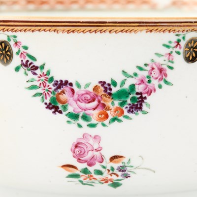 Lot 115 - Chinese Export Famille Rose Porcelain Punchbowl