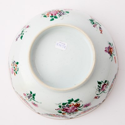 Lot 115 - Chinese Export Famille Rose Porcelain Punchbowl
