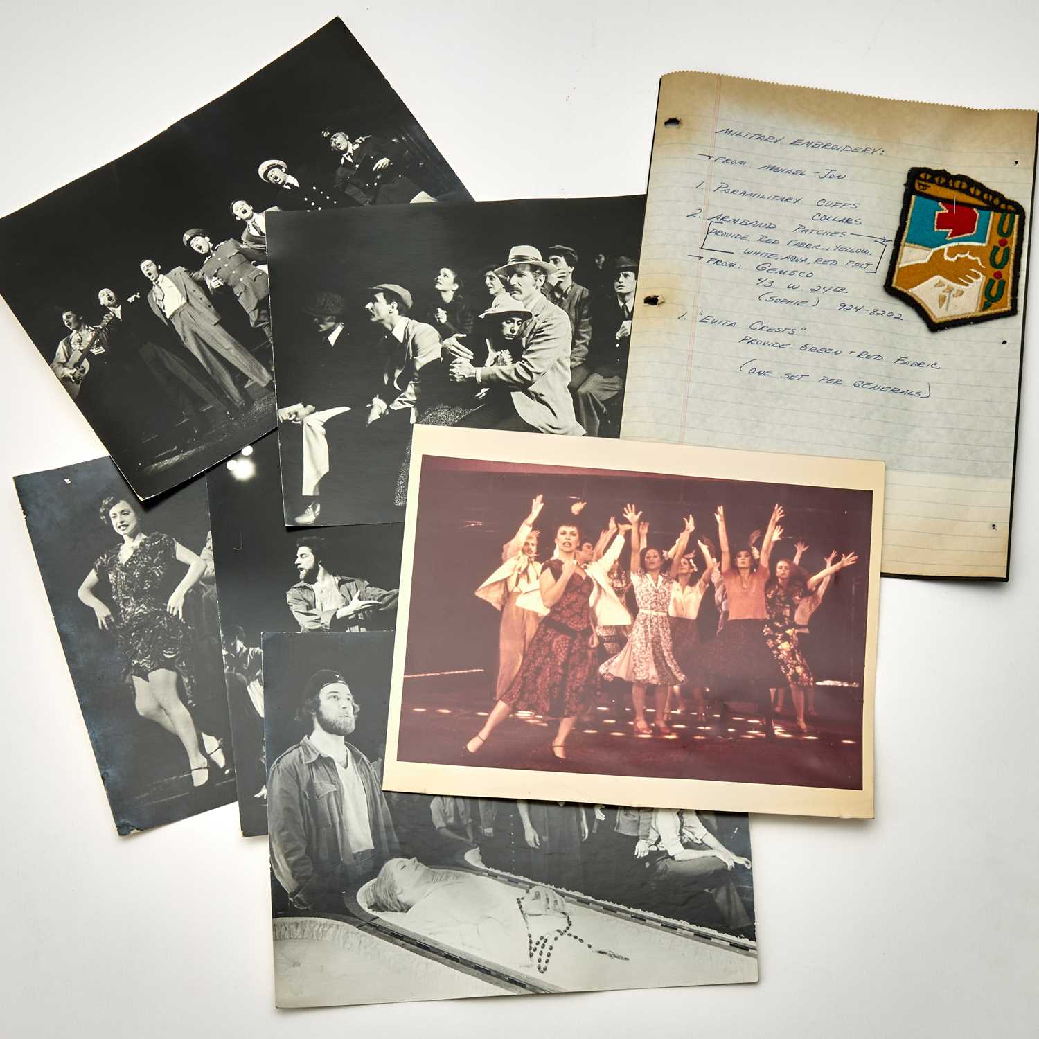 Lot 543 - Costume bible for the first Broadway run of Evita