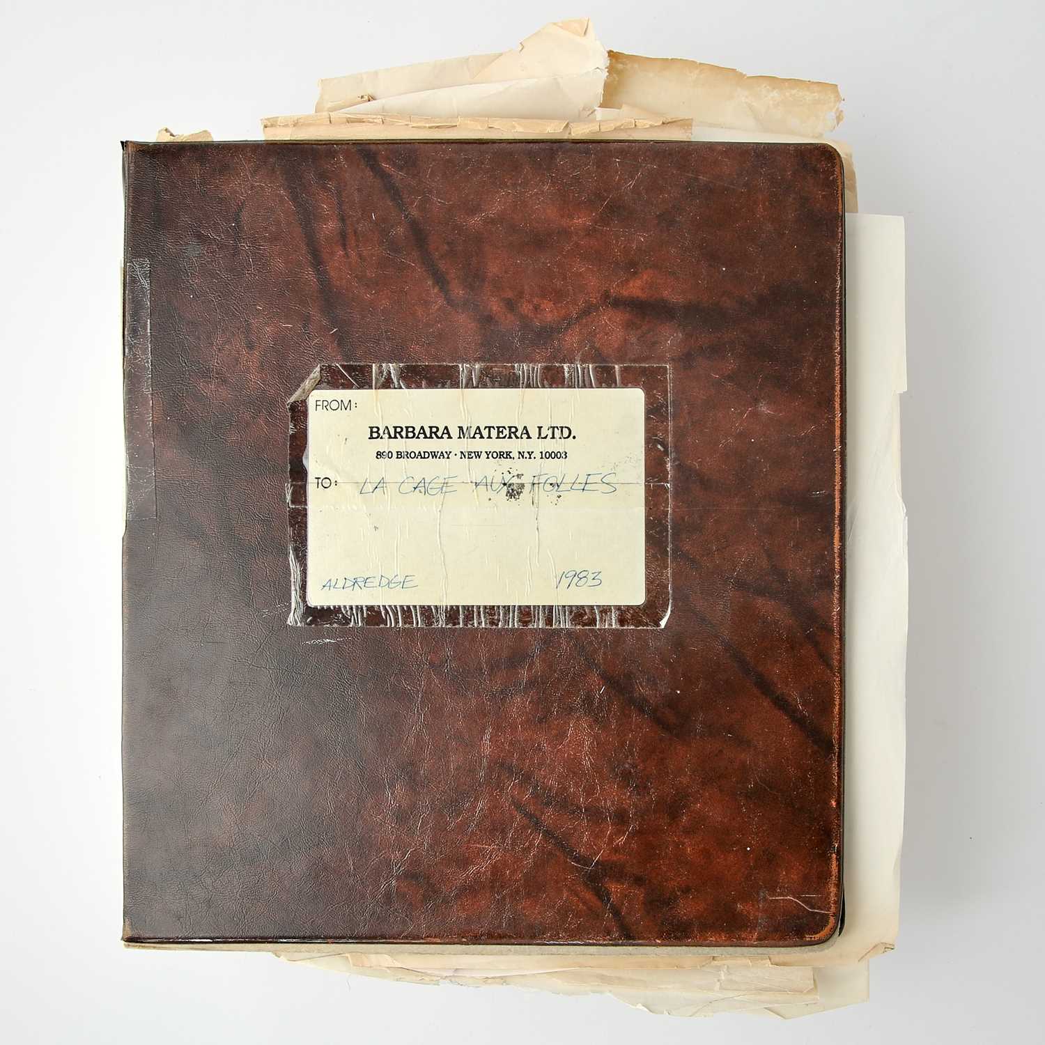 Lot 544 - Costume bible for La Cage aux Folles, designed by Theoni Aldredge