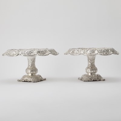 Lot 127 - Pair of Tiffany & Co. Sterling Silver Dessert Stands