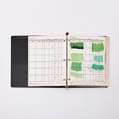 Lot 84 - Five Barbara Matera Costume Bibles loaded with fabric swatches