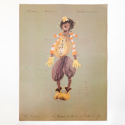 Lot 616 - An original bronze maquette with photos of Michael Jackson's "Scarecrow" Costume in The Wiz