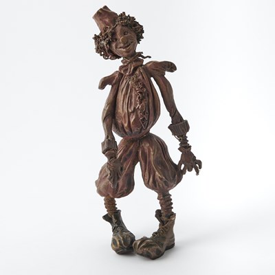 Lot 616 - An original bronze maquette with photos of Michael Jackson's "Scarecrow" Costume in The Wiz