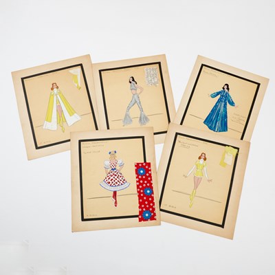 Lot 69 - Ten kitsch costume designs from the early 1970s by Alvin Colt