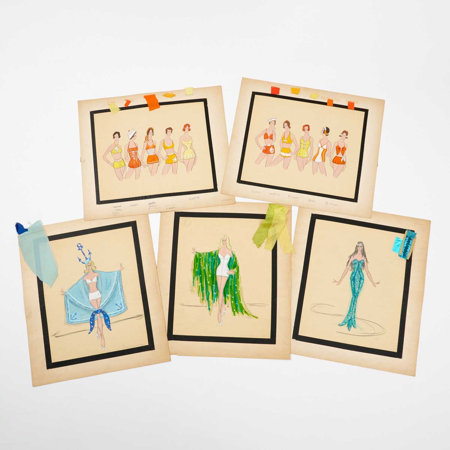 Lot 69 - Ten kitsch costume designs from the early 1970s by Alvin Colt