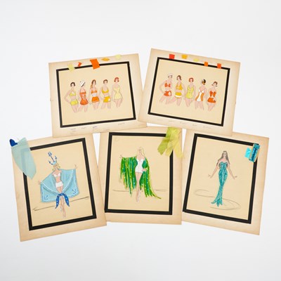 Lot 69 - Ten kitsch costume designs from the early 1970s by Alvin Colt