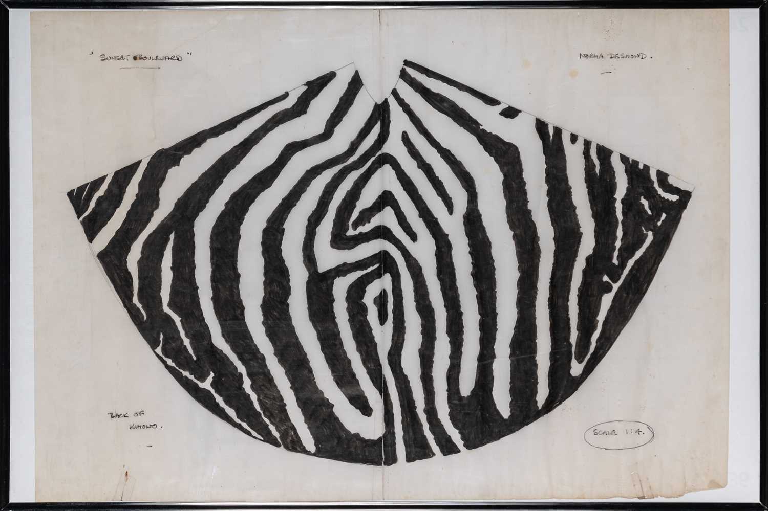 Lot 556 - Costume designs for Norma Desmond's kimono in a production of 'Sunset Boulevard'