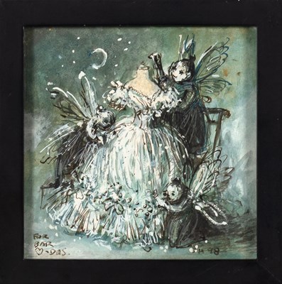 Lot 551 - Two small framed watercolors by Desmond Heeley