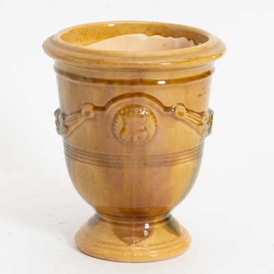 Lot 199 - French Glazed Anduze Flame Ceramic Urn
