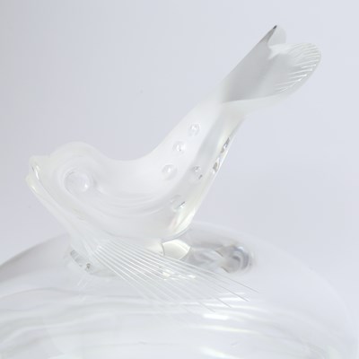 Lot 237 - Baccarat Glass 'Vesuvius' Pattern Caviar Bowl and a Lalique Molded Glass 'Igor' Pattern Caviar Bowl