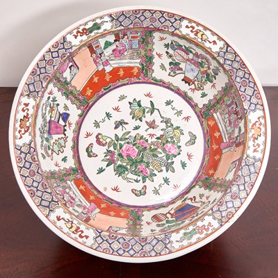 Lot 167 - Chinese Rose Medallion Porcelain Basin