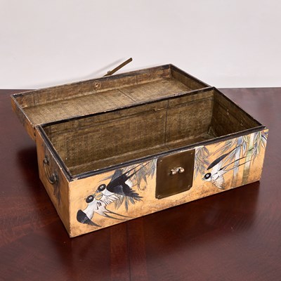 Lot 166 - Chinese Painted Box with Brass Hardware