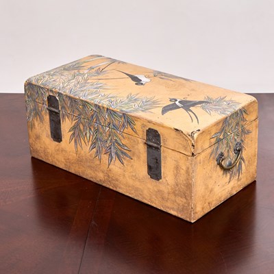 Lot 166 - Chinese Painted Box with Brass Hardware