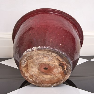Lot 262 - Large Oxblood Glazed Terracotta Planter