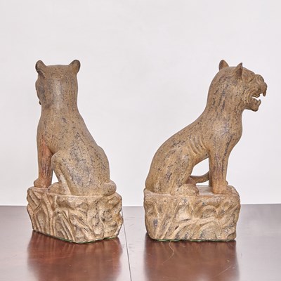 Lot 168 - Pair of Chinese Pottery Foo Dogs
