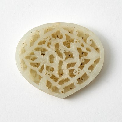 Lot 331 - A Chinese White Jade Plaque