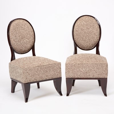 Lot 305 - Pair of Art Deco Slipper Chairs