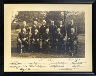 Lot 261 - A photograph signed by President Calvin Coolidge and Cabinet