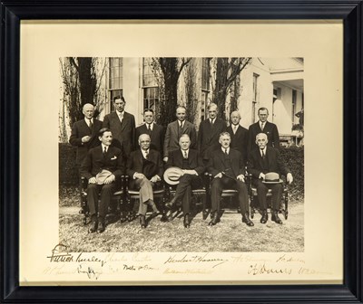 Lot 262 - A photograph signed by President Herbert Hoover and Cabinet