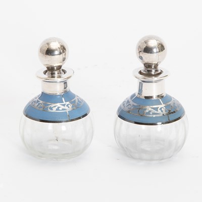 Lot 189 - Pair of Painted Perfume Bottles