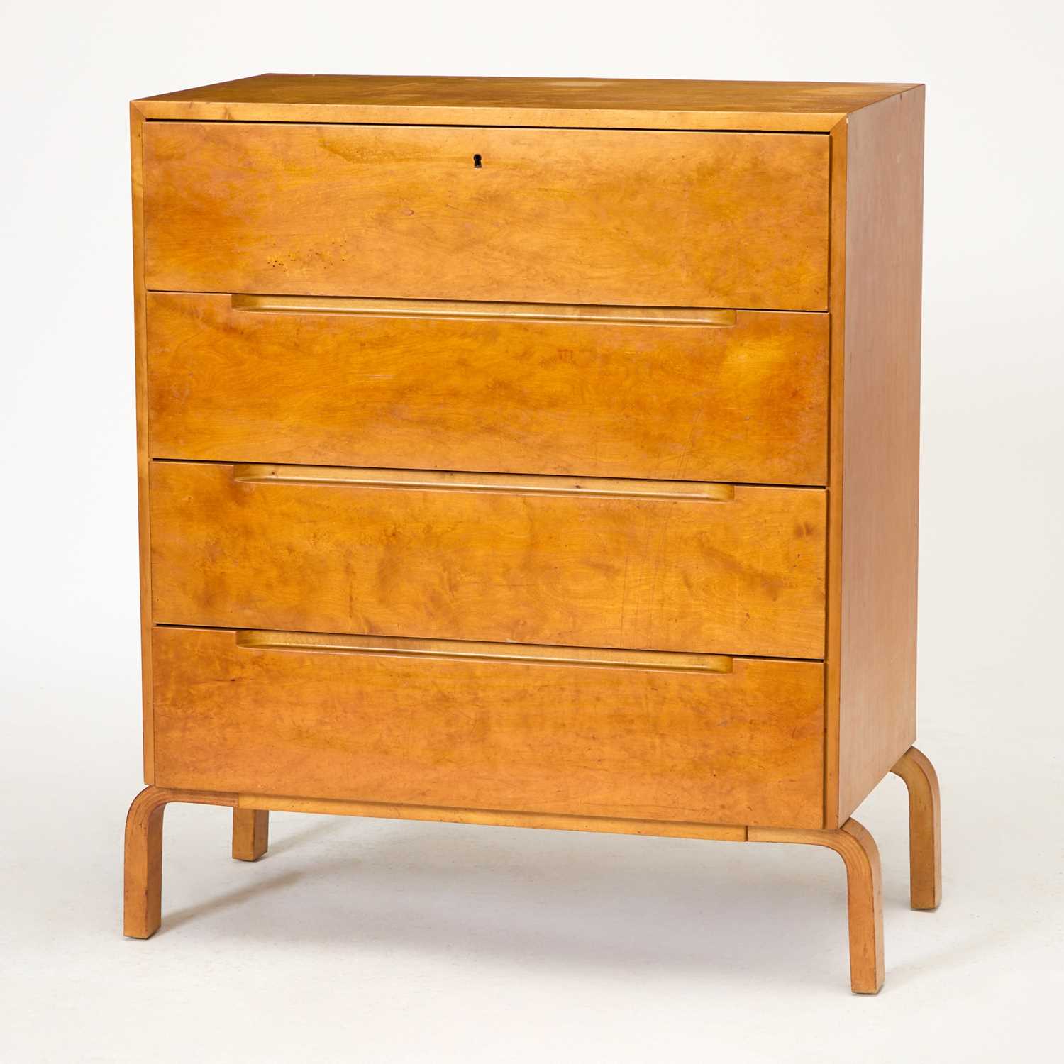 Lot 729 - Alvar Aalto for Artek Birch and Plywood Chest of Drawers