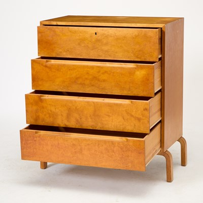 Lot 729 - Alvar Aalto for Artek Birch and Plywood Chest of Drawers