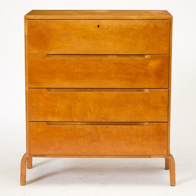 Lot 729 - Alvar Aalto for Artek Birch and Plywood Chest of Drawers